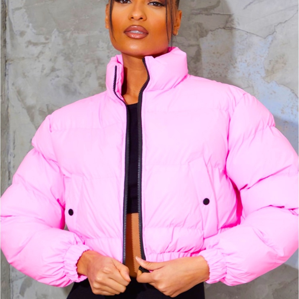 PLT Pink Reflective material in puffer style 45cm/18” NWOT
